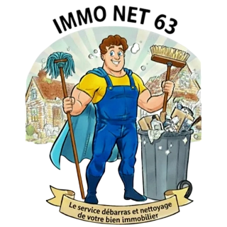 Homme qui débarrasse et nettoie une maison